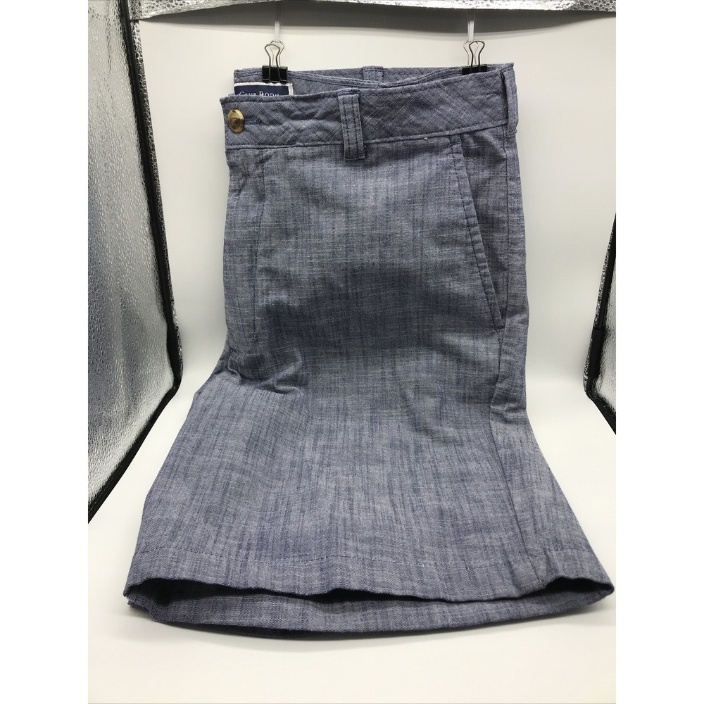 Club Room Men's Shorts Size 34W Blue Flat Front Chino Style Golf Dress
